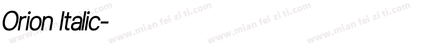 Orion Italic字体转换